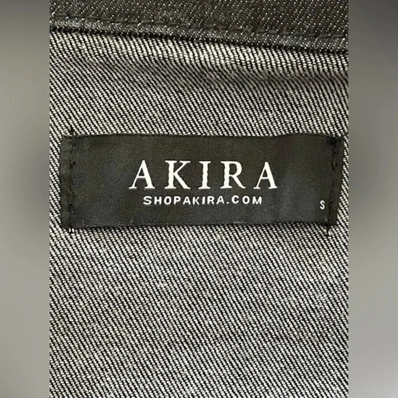 🖤❤️ AKIRA FLOGGY‎ MOLLY PLAID EXTRAVAGANT DENIM JACKET SIZE SMALL - Picture 15 of 16